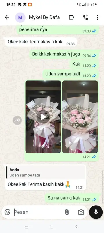 Order Testimonial Papan buket bunga di Jakarta Selatan