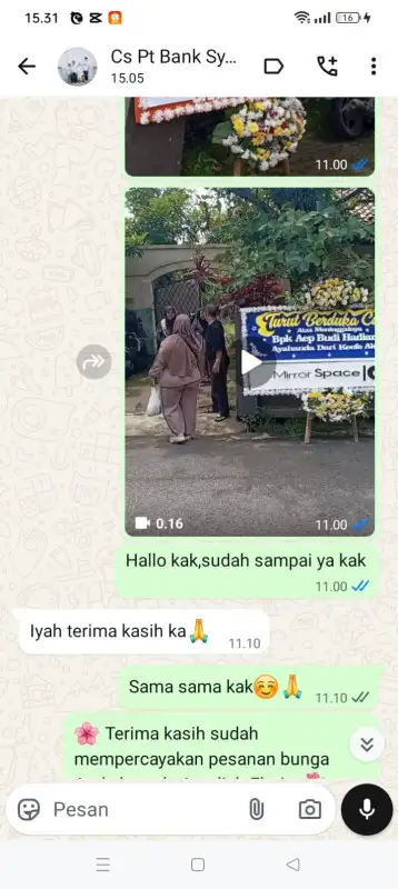 Order Testimonial Papan Bunga di Jakarta Selatan